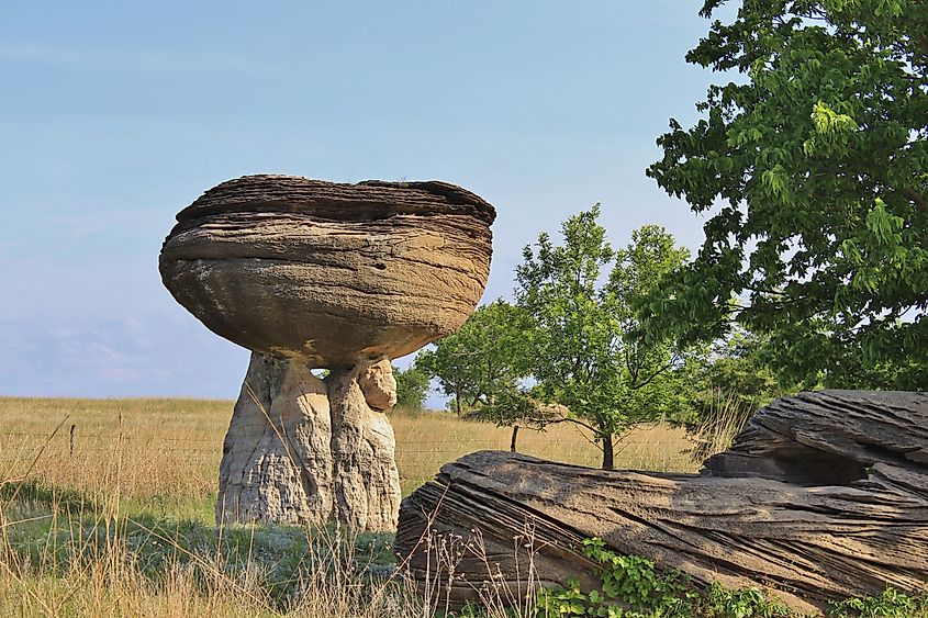 A shot of the Mushroom State Park in Kansas.