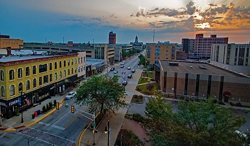 Sunset over Terre Haute Indiana