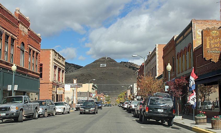 The Salida Downtown Historic District in Salida, Colorado. The district is listed on the National Register of Historic Places.