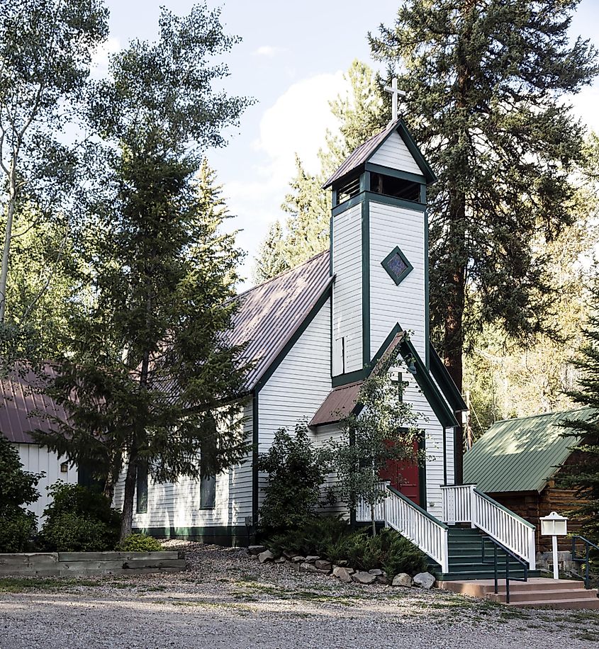 Marble Community Church in in the tiny mountain town Marble, Colorado