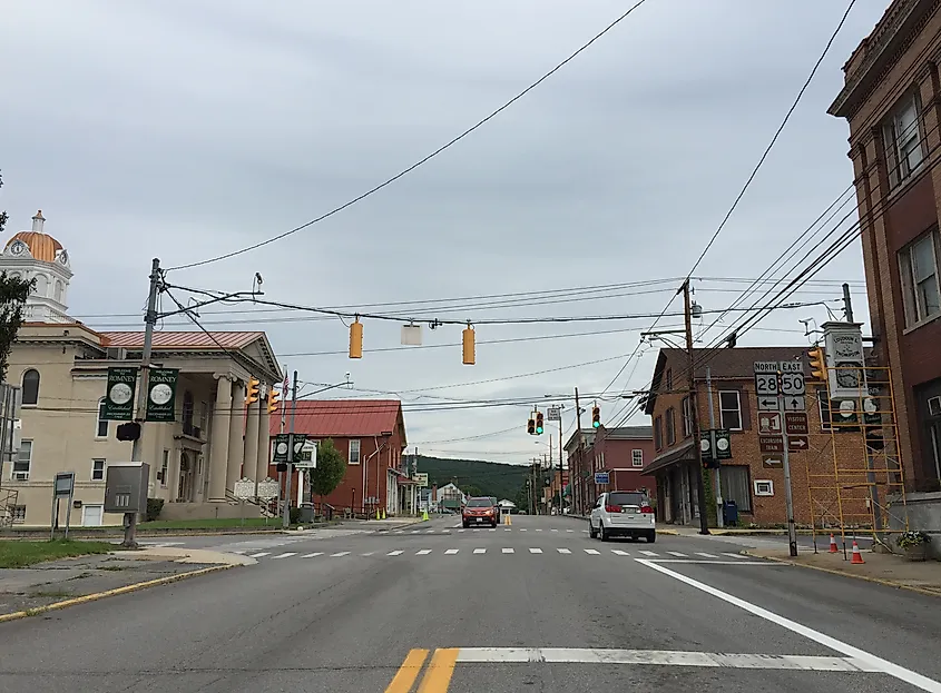 High Street in Romney, West Virginia.