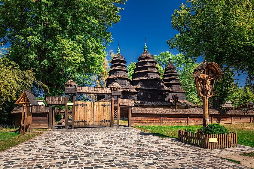 Museum of Folk Architecture and Rural Life in Lviv, Ukraine. 