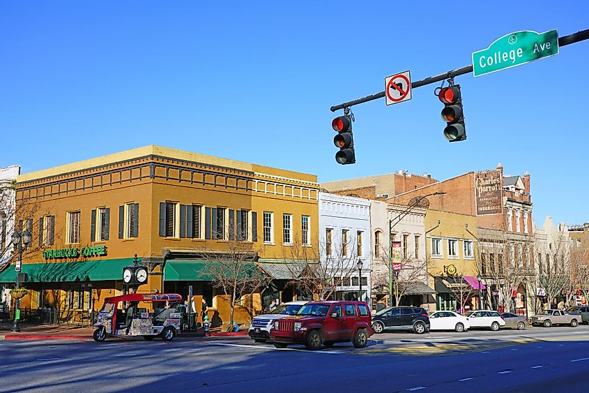View of downtown Athens, Georgia