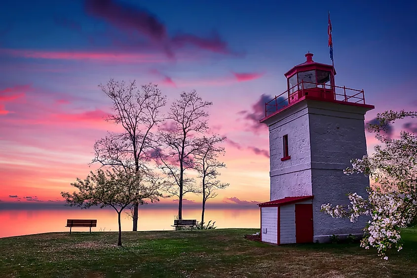 Goderich Lighthouse on Lake Huron.
