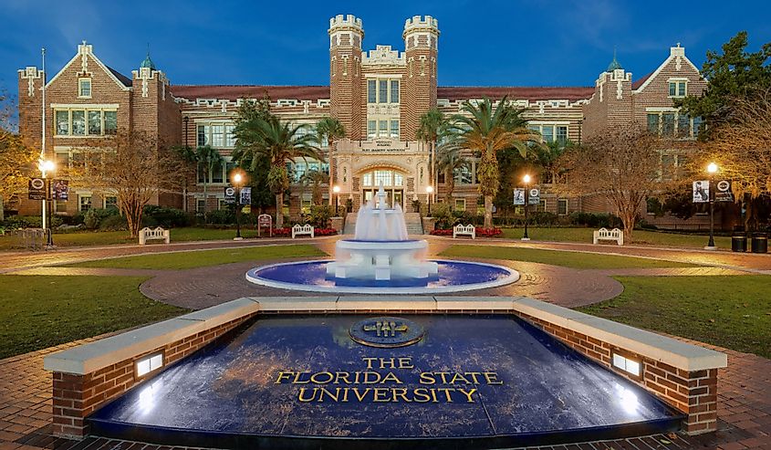 Dawn at Westcott Plaza on the campus of Florida State University