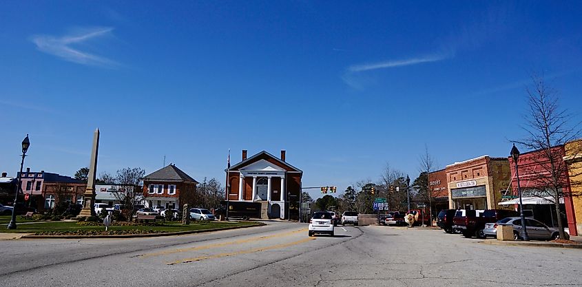 Downtown Edgefield, South Carolina.