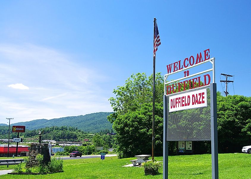 Welcome sign in Duffield, Viriginia, By Brian Stansberry - Own work, CC BY 4.0, https://commons.wikimedia.org/w/index.php?curid=59708413