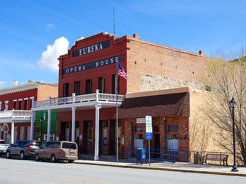 View of the Opera House in Eureka, Nevada.