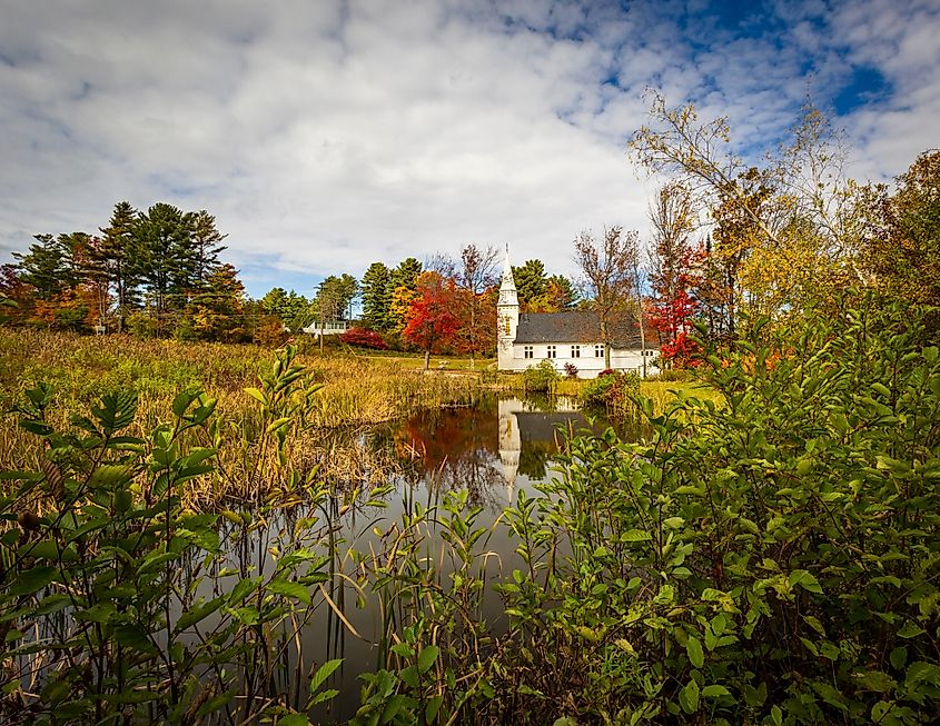 Fall colors in Sugar Hill, New Hampshire.