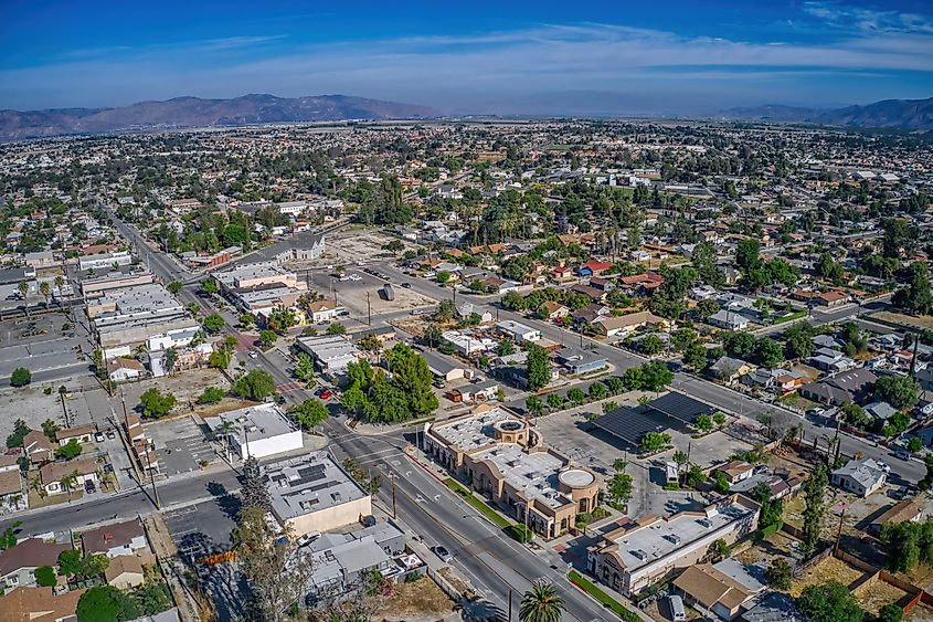 Aerial View of the California Town of San Jacinto