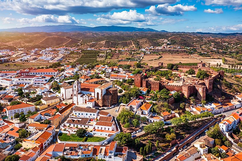 View of Silves town in the Algarve region of Portugal