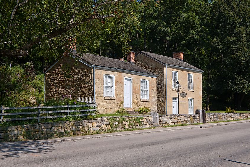 The Pendarvis House in Mineral Point, Wisconsin.
