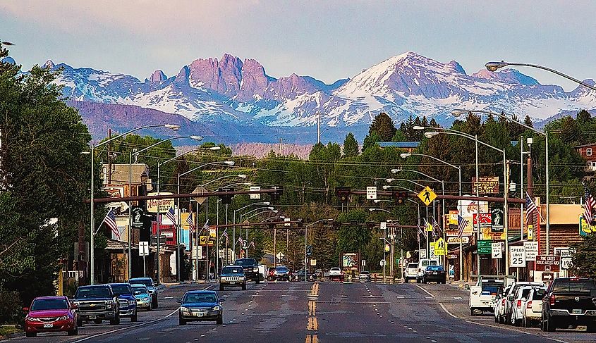 Main street in Pinedale, Wyoming