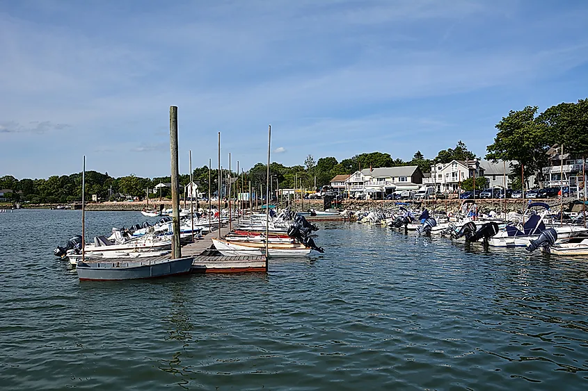 The beautiful harbor in Stony Creek, Connecticut