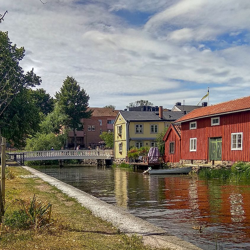 A river in Norrtälje, Sweden.