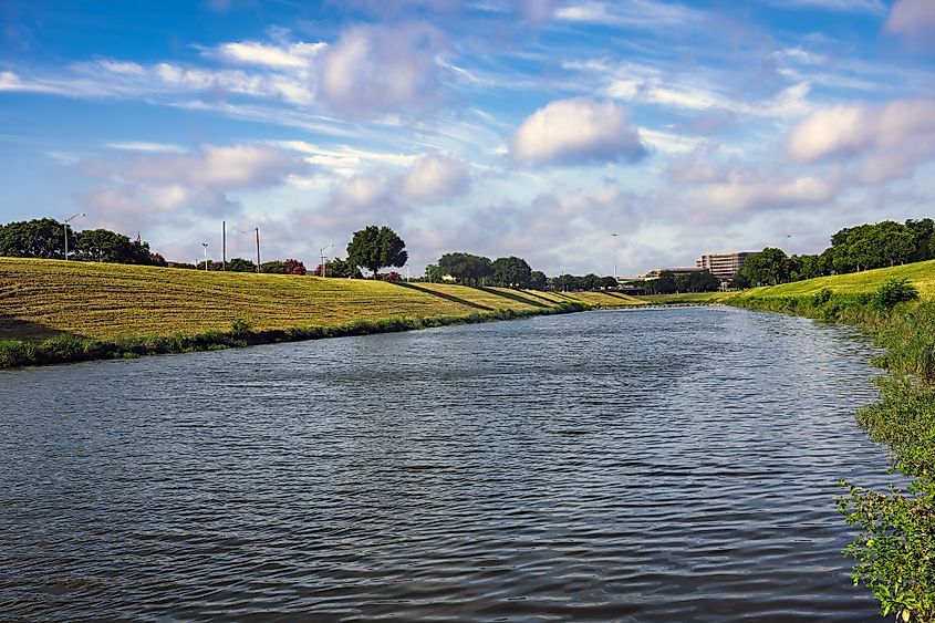 The Trinity River in Fort Worth, Texas