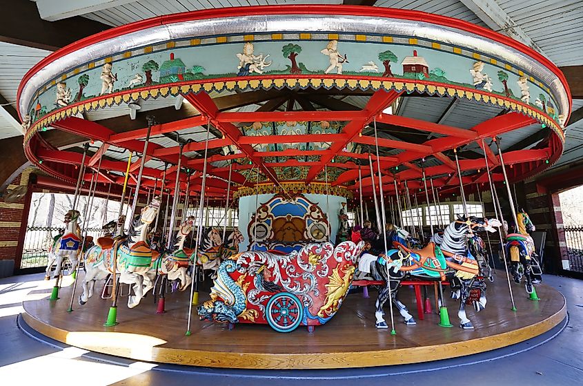 The Forest Park Carousel in Queens, New York. Editorial credit: EQRoy / Shutterstock.com