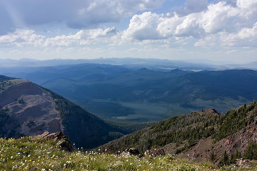 View from the top of the Sawtelle Mountains, Island Park Idaho