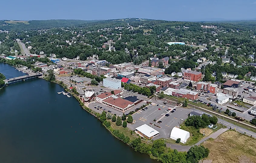 Aerial view of downtown. 