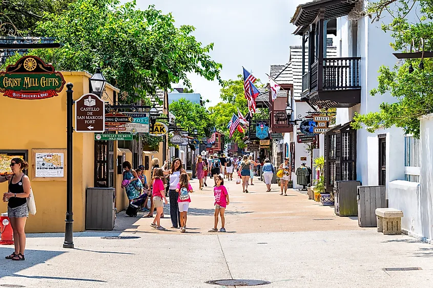 St George Street in St. Augustine, Florida