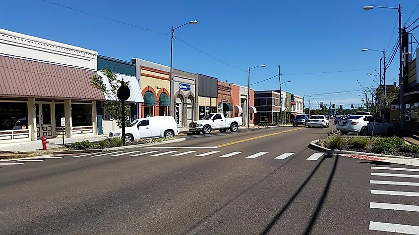 Main Street in Senatobia, Mississippi