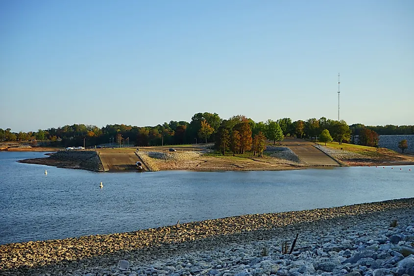 Beautiful Sardis Lake and dam. 