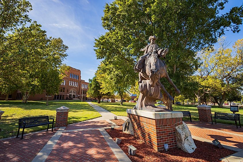 Sunny view of the campus of Northwestern Oklahoma State University at Oklahoma