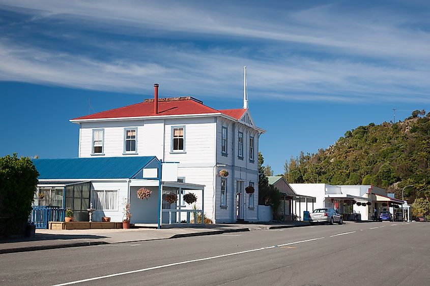 Street Scene Collingwood, South Island, New Zealand.