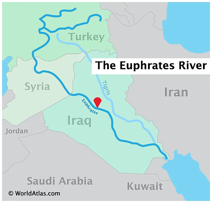 Tigris And Euphrates River Map - Ricca Chloette