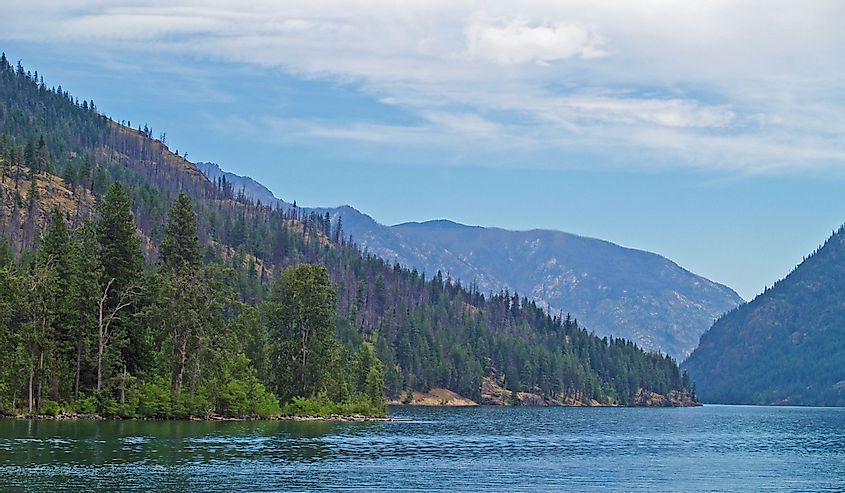 Mountains overlooking Lake Chelan in Washington State