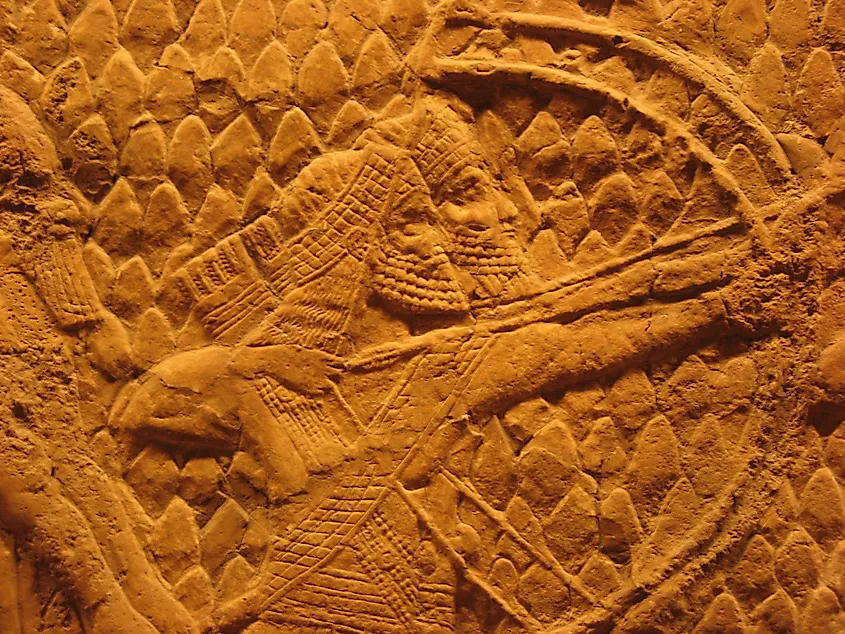 Assyrian archers, relief from the South-West Palace of Nineveh, room 36, panels 5 to 6, c. 700 to 692 BC.