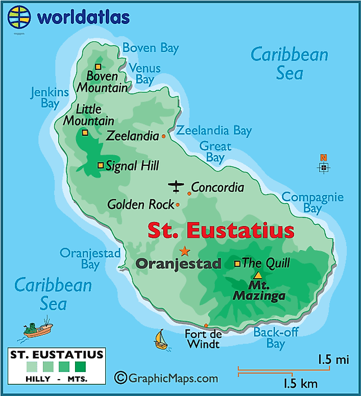 Sint Eustatius map