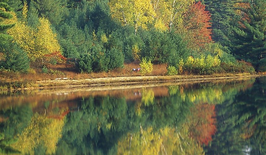 Autumn colors in Purity Spring, New Hampshire