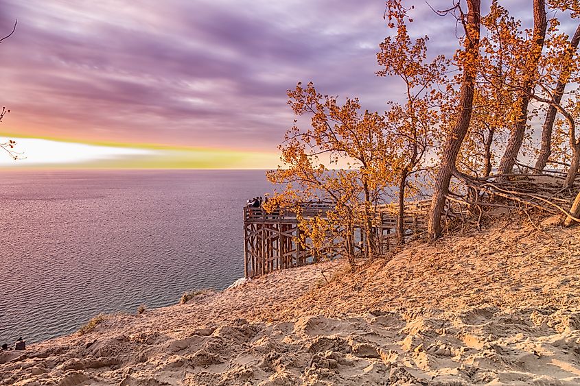 Lake Michigan along the Pierce Stocking Scenic Drive.