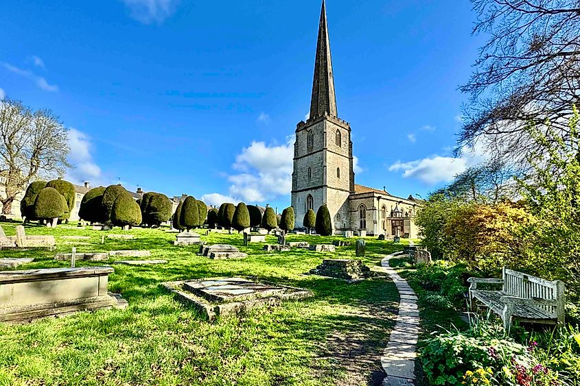 St. Mary's Church in Painswick and its famous yew trees. Image credit: Bryan Dearsley