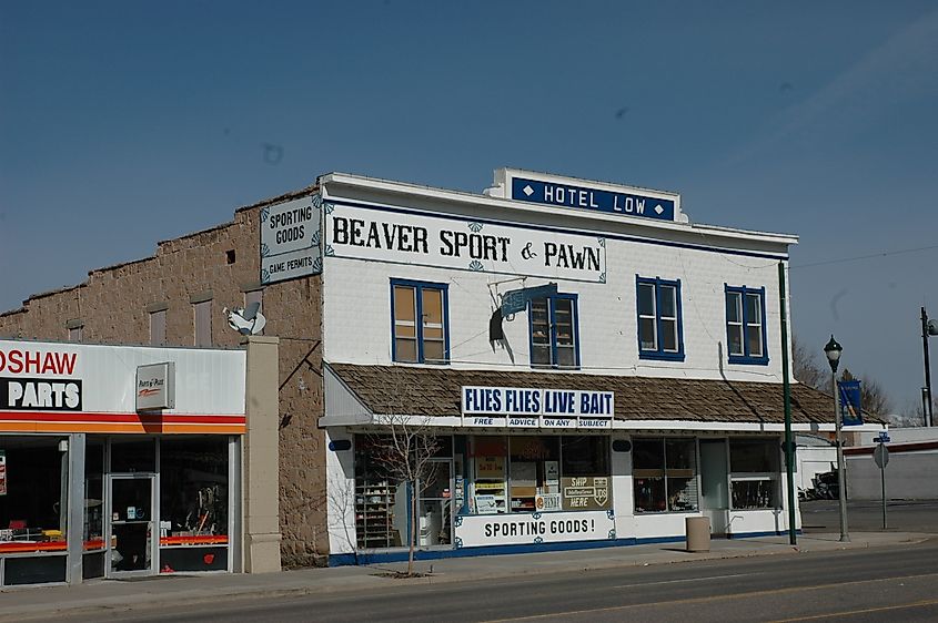The Low Hotel, a historic building in Beaver, Utah, United States.