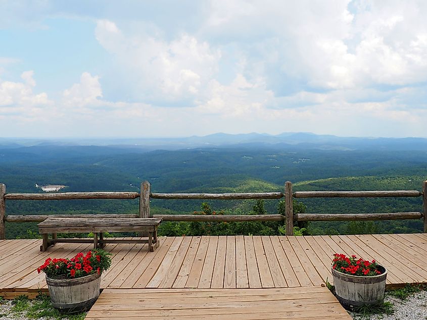 A scenic overlook at the Arkansas' Grand Canyon