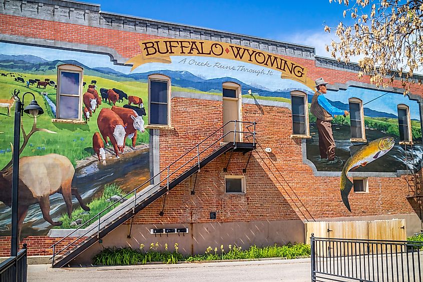 Mural in Buffalo, Wyoming. Image credit Cheri Alguire via Shutterstock