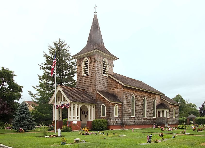 The Grace Church is a historic Episcopal Church in Massapequa, New York