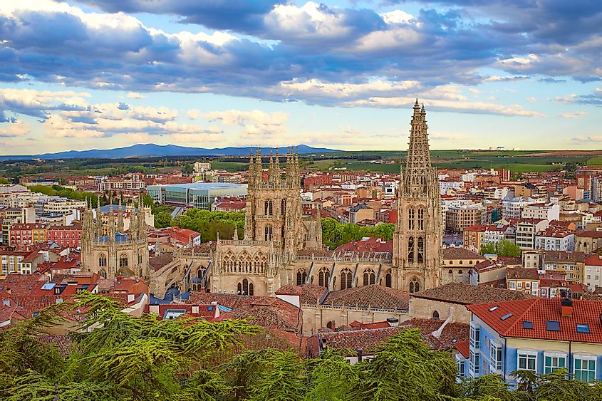The cityscape of Burgos, Spain.
