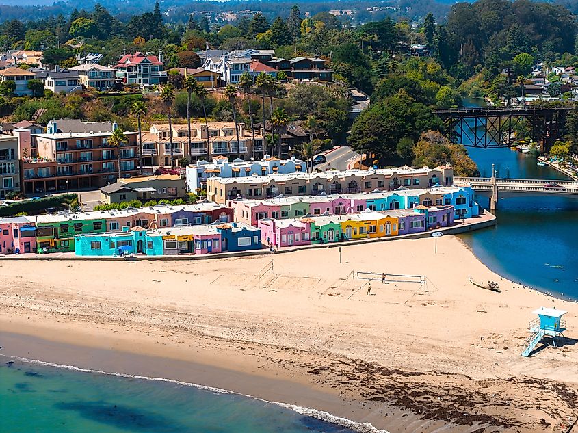 Aerial view of Capitola, California.