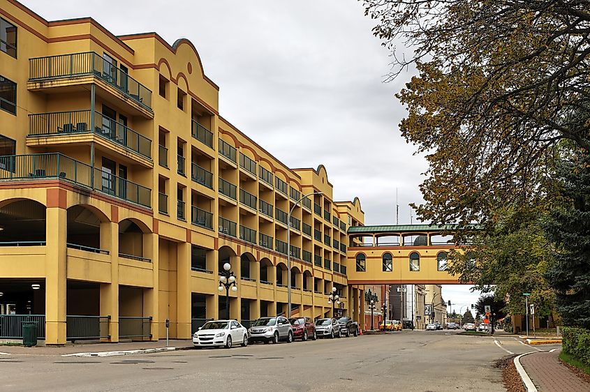 A Street scene in Moose Jaw, Saskatchewan, Canada