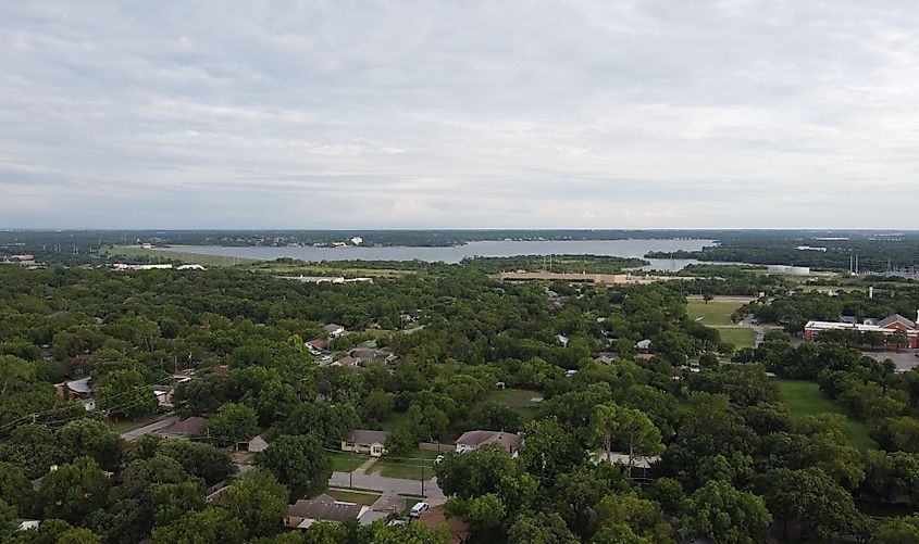 A view of Lake Arlington in Arlington, Texas