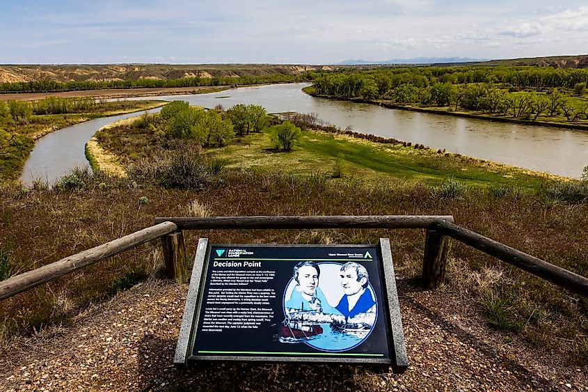 Lewis and Clark's "Decision Point" at the confluence of Marias and Missouri River