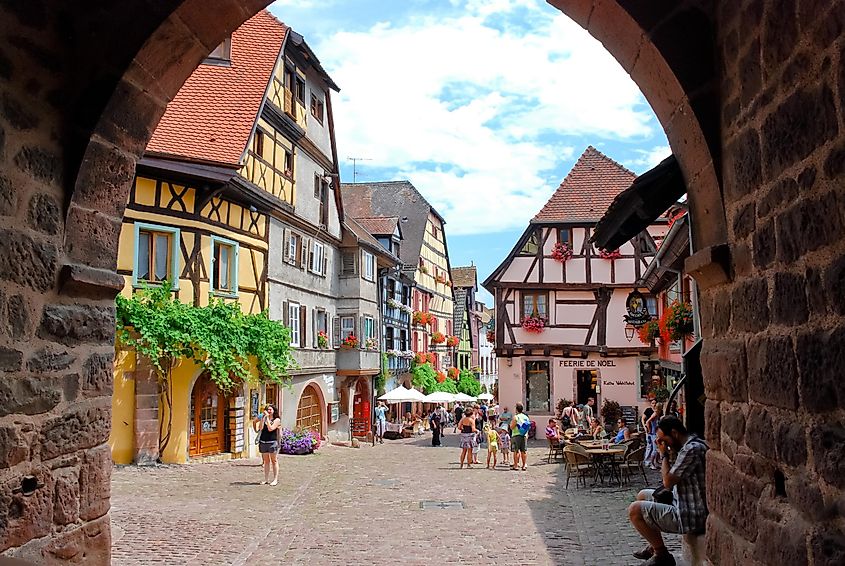 The town square in Riquewihr, France.
