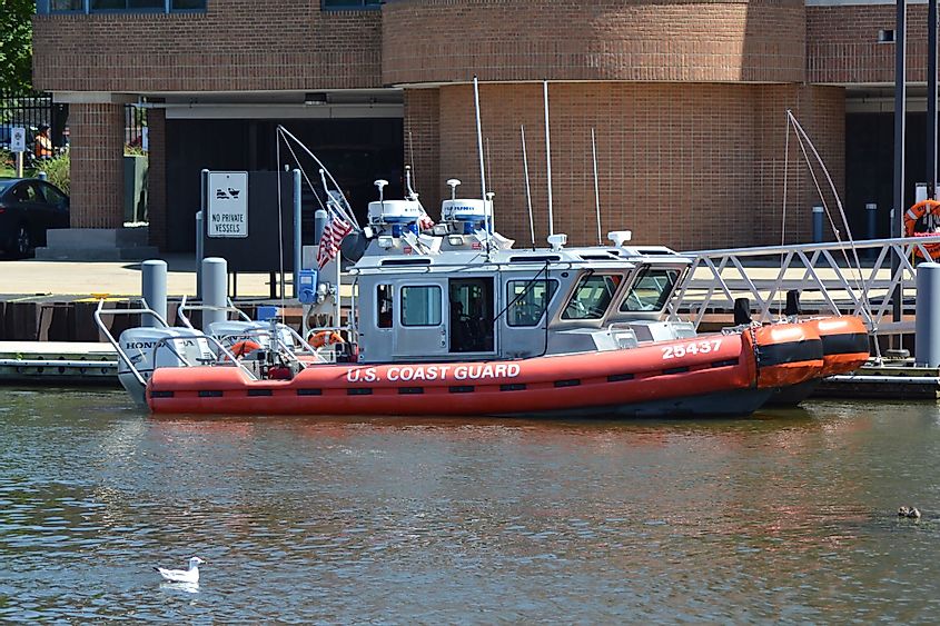 Coast Guard boats in Grand Haven, Michigan