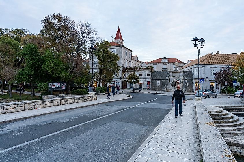 Historic old town of Trogir, Croatia.