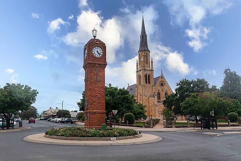 Rural township of Mudgee in the Mudgee wine region, New South Wales.