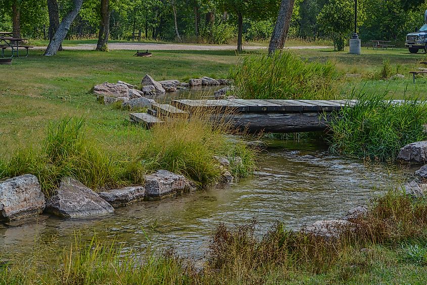A creek in Spearfish, South Dakota.