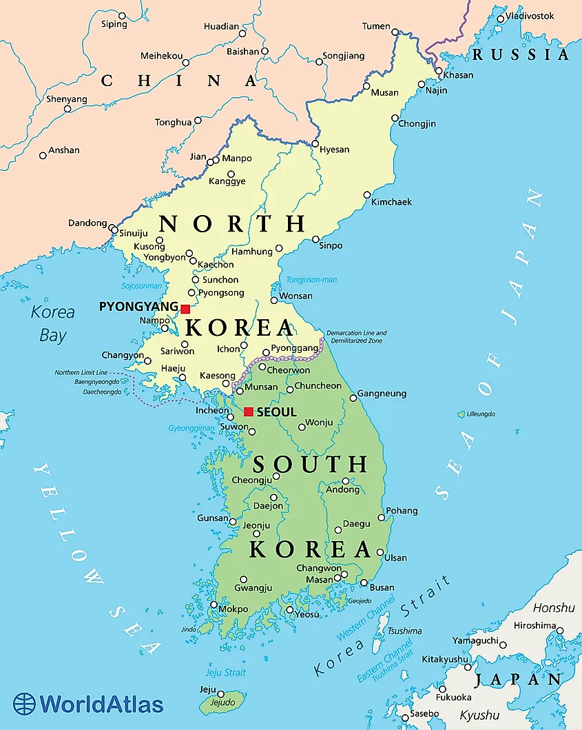 Korean Peninsula Worldatlas